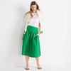 image:imageLands End Womens Poplin Drop Waist Midi SkirtVibrant Clover