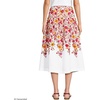 image:imageLands End Womens Poplin Drop Waist Midi SkirtWhiteHot Pink Painted Blooms