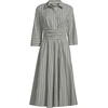 image:imageLands End Womens Poplin Midi Wrap Front DressRiver Stone Double Stripe