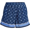 image:imageLands End Womens Rayon High Rise 5 Pull On Shorts  Set BottomDeep Sea Border Tile