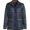 image:imageLands End Womens Reversible Barn Quilted JacketBlackNavy Plaid