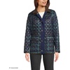 image:imageLands End Womens Reversible Barn Quilted JacketBlackNavy Plaid