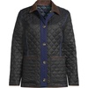 image:imageLands End Womens Reversible Barn Quilted JacketBlackNavy Plaid