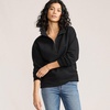 image:imageLands End Womens Serious Sweats Relaxed Quarter Zip Pullover SweatshirtBlack