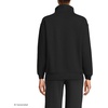 image:imageLands End Womens Serious Sweats Relaxed Quarter Zip Pullover SweatshirtBlack