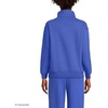 image:imageLands End Womens Serious Sweats Relaxed Quarter Zip Pullover SweatshirtBlue Breeze
