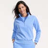 image:imageLands End Womens Serious Sweats Relaxed Quarter Zip Pullover SweatshirtClear Blue Sky