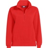 image:imageLands End Womens Serious Sweats Relaxed Quarter Zip Pullover SweatshirtCoral Red