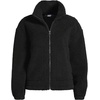 image:imageLands End Womens Shearling Zip Front Fleece JacketBlack