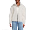 image:imageLands End Womens Shearling Zip Front Fleece JacketIvory