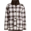 image:imageLands End Womens Sherpa Fleece Reversible Mixed Media Long JacketRich CoffeeBrown Check