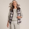image:imageLands End Womens Sherpa Fleece Reversible Mixed Media VestRich CoffeeBrown Check