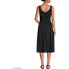image:imageLands End Womens Sleeveless Poplin Smocked Midi DressBlack