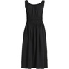 image:imageLands End Womens Sleeveless Poplin Smocked Midi DressBlack