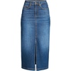 image:imageLands End Womens Soft Denim Midi Column SkirtIndigo Tide Blue