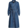 image:imageLands End Womens Soft Denim Midi Shirt DressIndigo Medium Wash