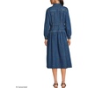 image:imageLands End Womens Soft Denim Midi Shirt DressIndigo Medium Wash
