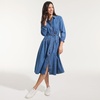 image:imageLands End Womens Soft Denim Midi Shirt DressIndigo Medium Wash