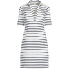 image:imageLands End Womens Starfish Elbow Sleeve Polo DressNavyIvory Feeder Stripe