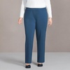 image:imageLands End Womens Straight Leg Knit PantsEvening Blue