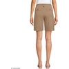 image:imageLands End Womens Stretch Poly Rayon High Rise Pleated 10 ShortsRich Camel