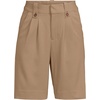 image:imageLands End Womens Stretch Poly Rayon High Rise Pleated 10 ShortsRich Camel