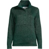 image:imageLands End Womens Sweater Fleece Snap Neck Pullover JacketEvergreen Heather