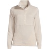 image:imageLands End Womens Sweater Fleece Snap Neck Pullover JacketIvory Sand Heather