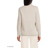 image:imageLands End Womens Sweater Fleece Snap Neck Pullover JacketIvory Sand Heather