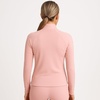 image:imageLands End Womens Thermaskin Baselayer 14 Zip Top  Long Sleeve Lightweight HeatGenerating Thermal Shirt Soft Mineral Blush Large