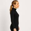 image:imageLands End Womens Thermaskin Baselayer 14 Zip Top  Long Sleeve Lightweight HeatGenerating Thermal ShirtBlack