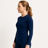 image:imageLands End Womens Thermaskin Baselayer Long Sleeve Crewneck Top  Lightweight HeatGenerating Thermal ShirtDeep Sea Navy