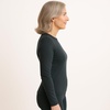 image:imageLands End Womens Thermaskin Baselayer Long Sleeve Crewneck Top  Lightweight HeatGenerating Thermal ShirtEvening Forest