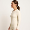 image:imageLands End Womens Thermaskin Baselayer Long Sleeve Crewneck Top  Lightweight HeatGenerating Thermal ShirtIvory