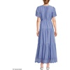 image:imageLands End Womens Tiered Cotton Poplin Eyelet Maxi DressSapphire Gem Stripe Eyelet
