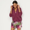 image:imageLands End Womens UPF Packable Hooded Windbreaker JacketBurgundy Spritz