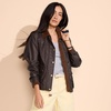 image:imageLands End Womens Waxed Cotton Barn JacketChocolateOak Trim