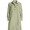 image:imageLands End Womens Wide Wale Cord Popover Long Sleeve Shirt DressHawthorne Green