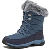 image:imageLands End Expedition Waterproof Insulated Womens Snow Boots Lace Up or Slip On Winter Boots for Women Medium or Wide Width Sizes 6 to 11 Black Brown Blue White or Grey Winter ShoesMedium Blue Max