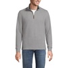 image:imageLands End Mens Bedford Rib Casual Quarter Zip SweaterCharcoal Heather Herringbone