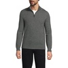 image:imageLands End Mens Fine Gauge Cashmere Quarter ZipCharcoal Heather