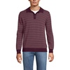 image:imageLands End Mens Long Sleeve Cotton Sweater PoloLush BurgundyMauve Stripe