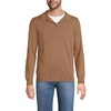 image:imageLands End Mens Long Sleeve Cotton Sweater PoloSoft Camel Brown Heather