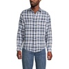 image:imageLands End Mens Long Sleeve Linen ShirtLight Indigo BlueTan Plaid