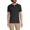 image:imageLands End Mens Short Sleeve AmericanGrown Supima Cotton Jersey HenleyBlack