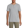 image:imageLands End Mens Short Sleeve AmericanGrown Supima Cotton Jersey HenleyLight Gray Heather
