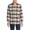 image:imageLands End Mens Super Brushed Shirt JacketBlackKhaki Plaid