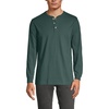 image:imageLands End Mens SuperT Long Sleeve Henley ShirtDeep Woodland Green