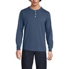 image:imageLands End Mens SuperT Long Sleeve Henley ShirtNightfall Blue