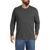 image:imageLands End Mens SuperT Long Sleeve TShirtDark Charcoal Heather